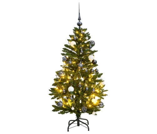 vidaXL mākslīgā Ziemassvētku egle, bumbiņu komplekts, 120 cm, 150 LED