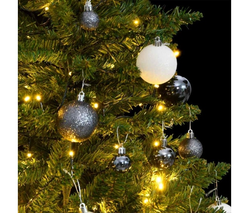 vidaXL mākslīgā Ziemassvētku egle, bumbiņu komplekts, 150 cm, 150 LED