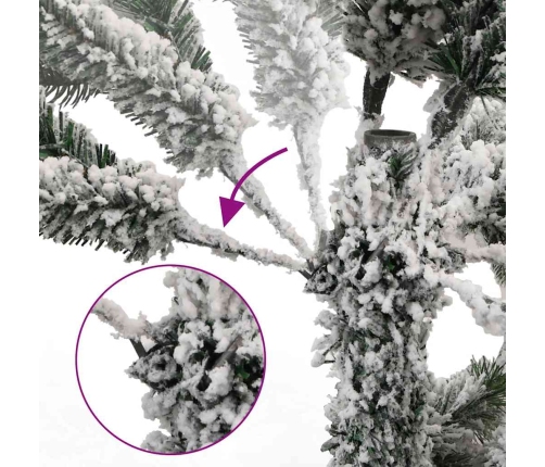 vidaXL mākslīgā Ziemassvētku egle, bumbiņu komplekts, 150 cm, 150 LED