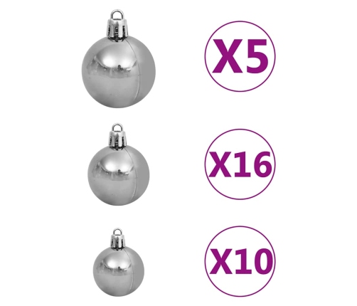 vidaXL mākslīgā Ziemassvētku egle ar sniegu un 300 LED, 210 cm