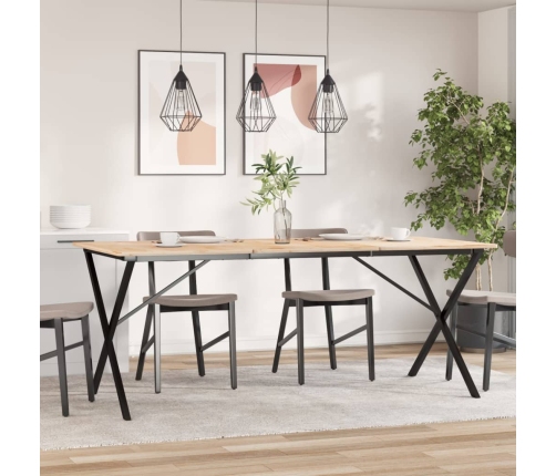 vidaXL virtuves galda kājas, X-forma, 160x80x73 cm, čuguns