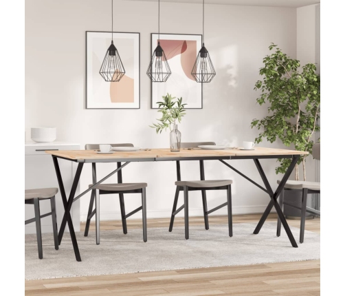 vidaXL virtuves galda kājas, X-forma, 180x80x73 cm, čuguns