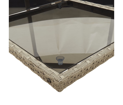 vidaXL 11-daļīgs dārza mēbeļu komplekts ar matračiem, PE rotangpalma