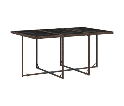 vidaXL 11-daļīgs dārza mēbeļu komplekts, matrači, brūna PE rotangpalma