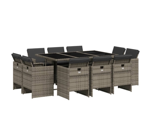 11-Daļīgs Dārza Mēbeļu Komplekts Ar Matračiem, Pe Rotangpalma Vidaxl