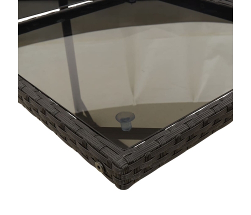 vidaXL 11-daļīgs dārza mēbeļu komplekts, matrači, melna PE rotangpalma