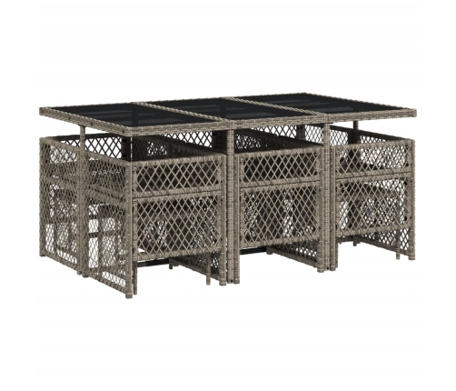 11-Daļīgs Dārza Mēbeļu Komplekts Ar Matračiem, Pe Rotangpalma Vidaxl