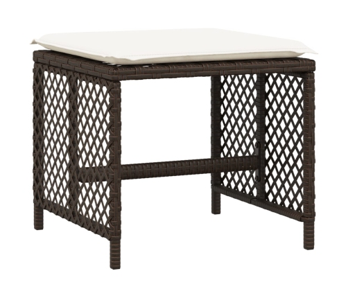 vidaXL 11-daļīgs dārza mēbeļu komplekts, matrači, brūna PE rotangpalma