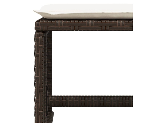 vidaXL 11-daļīgs dārza mēbeļu komplekts, matrači, brūna PE rotangpalma