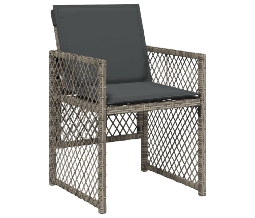 vidaXL 11-daļīgs dārza mēbeļu komplekts ar matračiem, PE rotangpalma