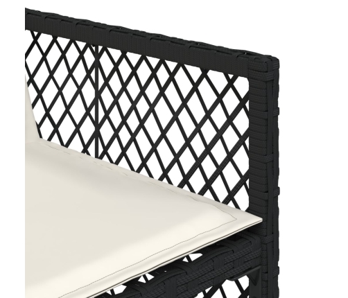 11-Daļīgs Dārza Mēbeļu Komplekts, Matrači, Melna Pe Rotangpalma Vidaxl