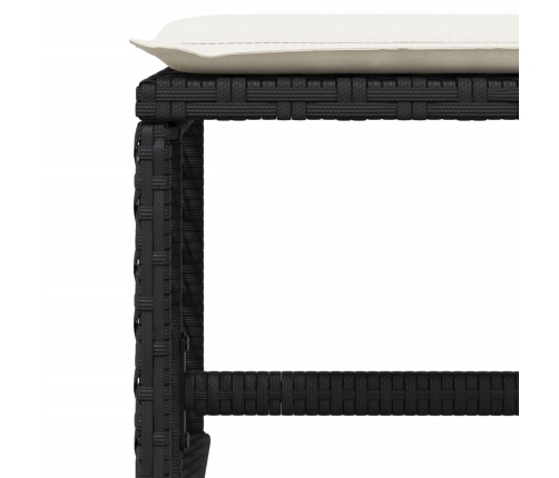 11-Daļīgs Dārza Mēbeļu Komplekts, Matrači, Melna Pe Rotangpalma Vidaxl