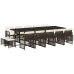 15-Daļīgs Dārza Mēbeļu Komplekts, Matrači, Brūna Pe Rotangpalma Vidaxl