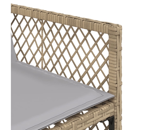 vidaXL 11-daļīgs virtuves mēbeļu komplekts ar matračiem,PE rotangpalma