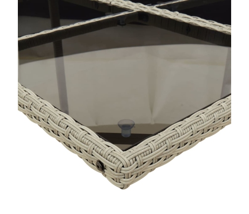 11-Daļīgs Dārza Mēbeļu Komplekts Ar Matračiem, Gaiši Pelēka Pe Vidaxl