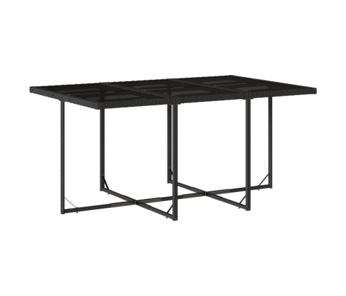 vidaXL 11-daļīgs dārza mēbeļu komplekts, matrači, melna PE rotangpalma