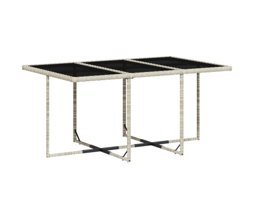 vidaXL 11-daļīgs dārza mēbeļu komplekts ar matračiem, gaiši pelēka PE