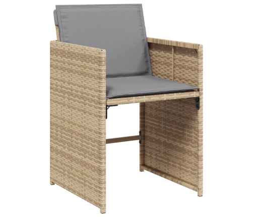 vidaXL 11-daļīgs virtuves mēbeļu komplekts ar matračiem,PE rotangpalma