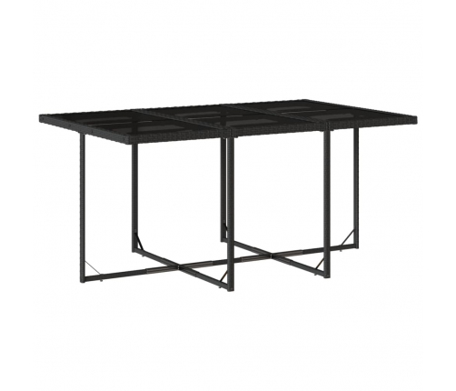 vidaXL 11-daļīgs dārza mēbeļu komplekts, matrači, melna PE rotangpalma