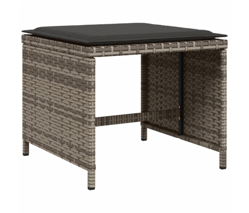 vidaXL 11-daļīgs dārza mēbeļu komplekts ar matračiem, PE rotangpalma