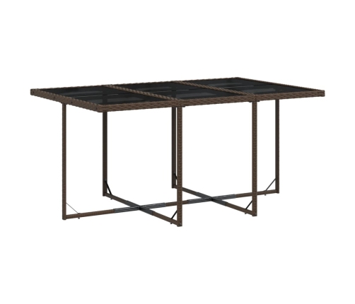 vidaXL 11-daļīgs dārza mēbeļu komplekts, matrači, brūna PE rotangpalma