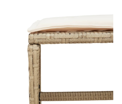 11-Daļīgs Dārza Mēbeļu Komplekts, Matrači, Bēša Pe Rotangpalma Vidaxl