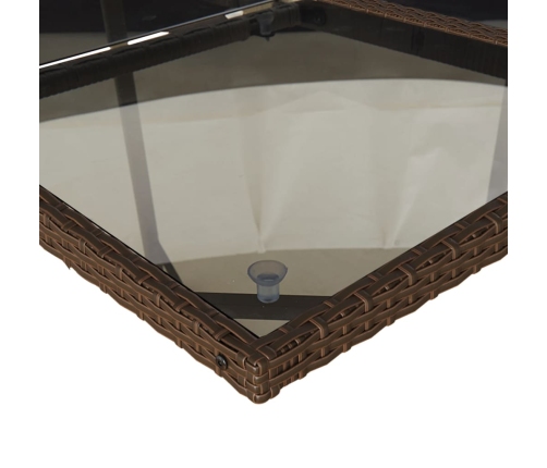 11-Daļīgs Dārza Mēbeļu Komplekts, Matrači, Brūna Pe Rotangpalma Vidaxl