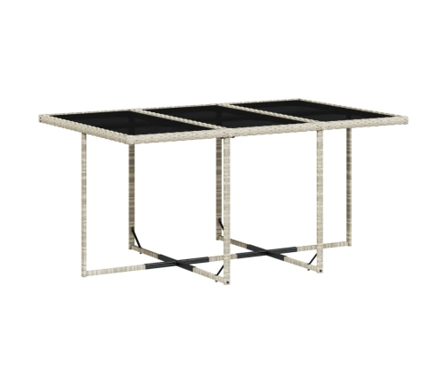 vidaXL 11-daļīgs dārza mēbeļu komplekts ar matračiem, gaiši pelēka PE