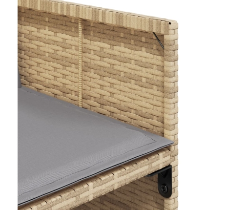 vidaXL 11-daļīgs virtuves mēbeļu komplekts ar matračiem,PE rotangpalma