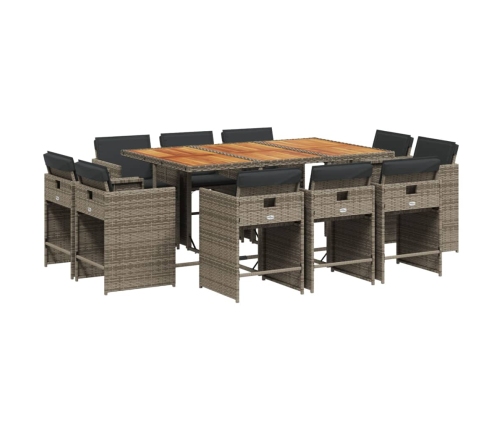 11-Daļīgs Dārza Mēbeļu Komplekts Ar Matračiem, Pe Rotangpalma Vidaxl