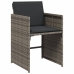13-Daļīgs Dārza Mēbeļu Komplekts Ar Matračiem, Pelēks Pe Vidaxl