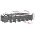 15-Daļīgs Dārza Mēbeļu Komplekts Ar Matračiem, Gaiši Pelēka Pe Vidaxl