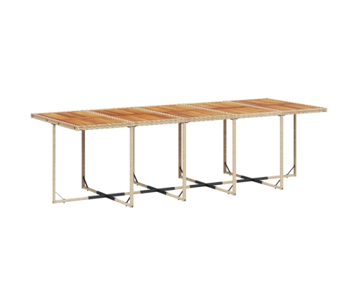 11-Daļīgs Dārza Mēbeļu Komplekts, Matrači, Bēša Pe Rotangpalma Vidaxl