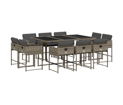 11-Daļīgs Dārza Mēbeļu Komplekts Ar Matračiem, Pe Rotangpalma Vidaxl