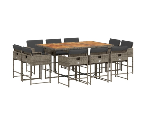 11-Daļīgs Dārza Mēbeļu Komplekts Ar Matračiem, Pe Rotangpalma Vidaxl