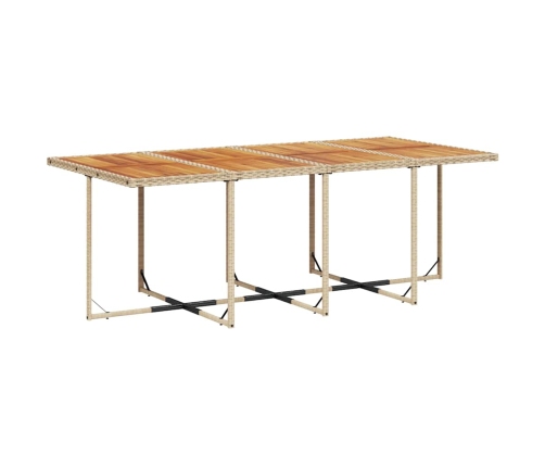 vidaXL 9-daļīgs virtuves mēbeļu komplekts ar matračiem, PE rotangpalma