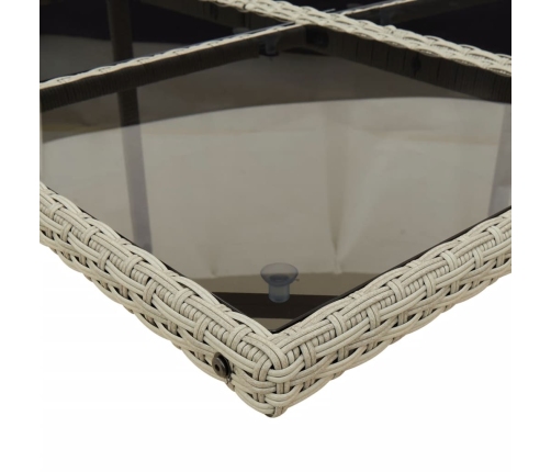 11-Daļīgs Dārza Mēbeļu Komplekts Ar Matračiem, Gaiši Pelēka Pe Vidaxl