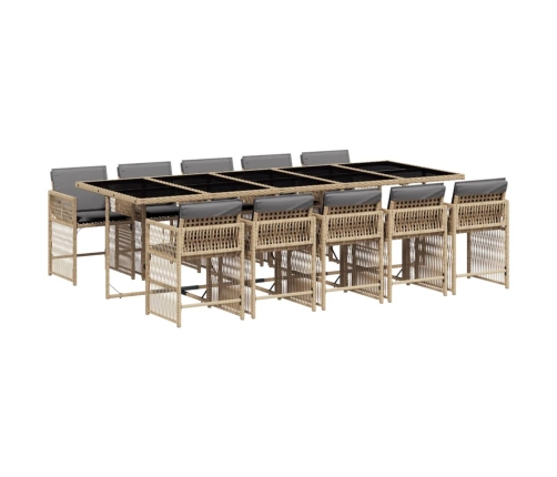 11-Daļīgs Virtuves Mēbeļu Komplekts Ar Matračiem,Pe Rotangpalma Vidaxl