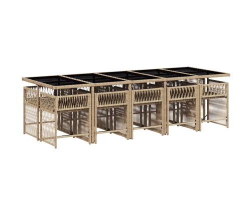 11-Daļīgs Virtuves Mēbeļu Komplekts Ar Matračiem,Pe Rotangpalma Vidaxl