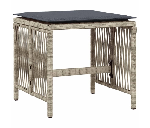 11-Daļīgs Dārza Mēbeļu Komplekts Ar Matračiem, Gaiši Pelēka Pe Vidaxl