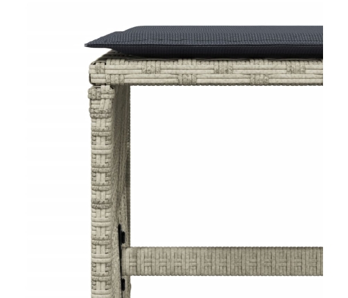 11-Daļīgs Dārza Mēbeļu Komplekts Ar Matračiem, Gaiši Pelēka Pe Vidaxl