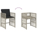 13-Daļīgs Dārza Mēbeļu Komplekts Ar Matračiem, Gaiši Pelēka Pe Vidaxl