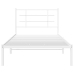 Gultas Rāmis Ar Galvgali, Balts Metāls, 100X200 Cm Vidaxl
