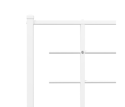 Gultas Rāmis Ar Galvgali, Balts Metāls, 100X200 Cm Vidaxl