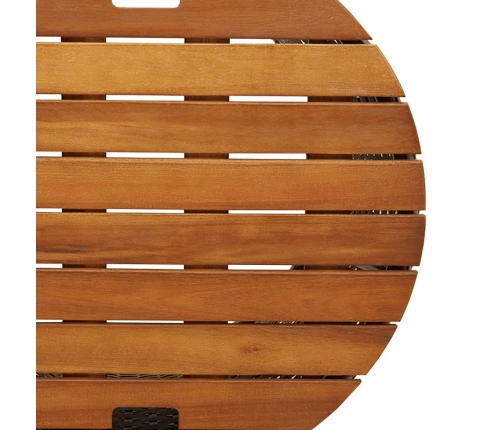 vidaXL dārza galdiņi, 2 gab., koka virsma, pelēki, PE rotangpalma