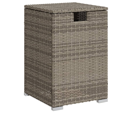 vidaXL gāzes balona pārsegs, pelēks, 40x40x60 cm, PE rotangpalma