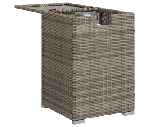 vidaXL gāzes balona pārsegs, pelēks, 40x40x60 cm, PE rotangpalma