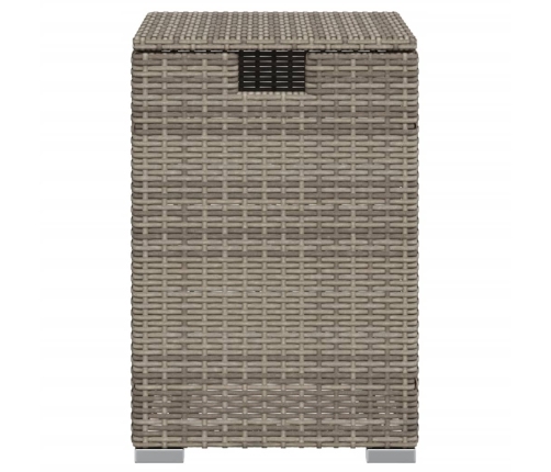 vidaXL gāzes balona pārsegs, pelēks, 40x40x60 cm, PE rotangpalma