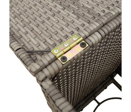 vidaXL gāzes balona pārsegs, pelēks, 40x40x60 cm, PE rotangpalma