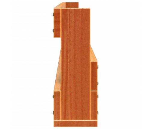 vidaXL sienas apavu plaukti, 2gab., 110x8,5x23,5cm, brūns priedes koks